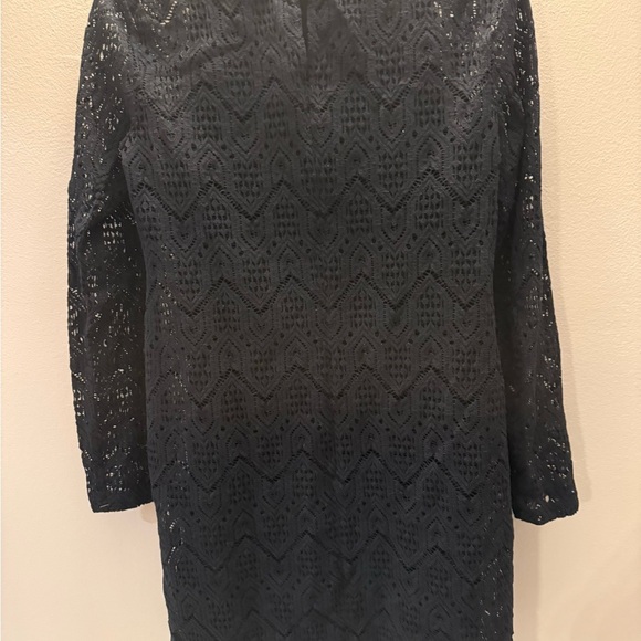 Theory Louise 2 in 1 Lace Mini Dress, Black, US 6, MSRP $345 dress size 8 - Picture 6 of 6